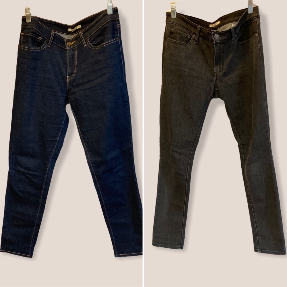 LOT of 2 pair Levi’s 711 skinny jeans size 31